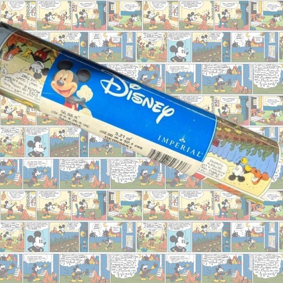Disney Imperial Mickey Comic Strip Wallpaper Vintage Sealed Roll DF059691 Decor - Picture 1 of 10
